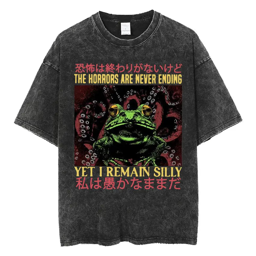 The Horrors Are Never Ending Yet I Remain Silly T-Shirt - Image 21